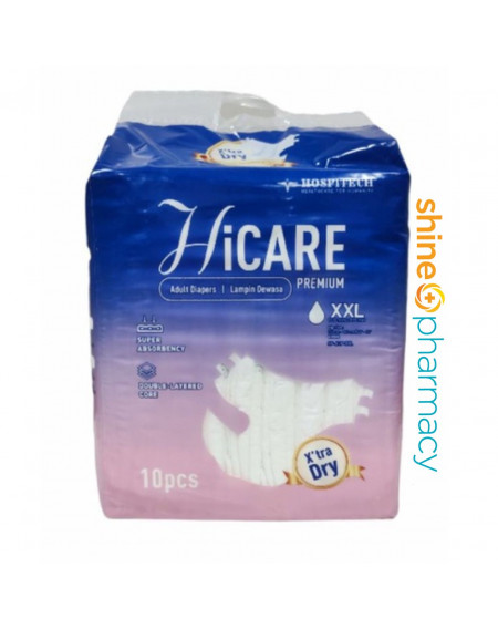 Hicare Adult Diapers Premium 10s [XXL]
